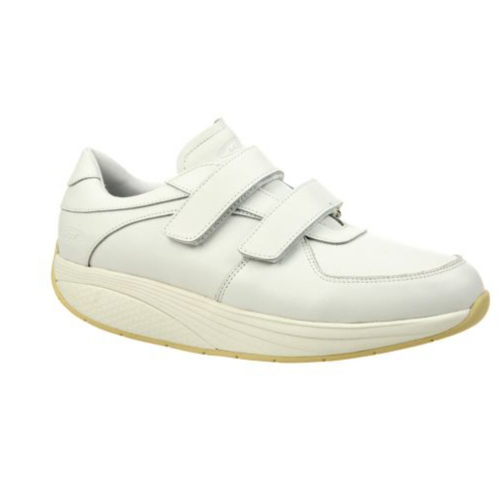 MBT Karibu 17 White Leather Platform Curved Sole Comfort Sneakers Size 5.5